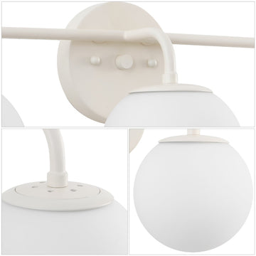 Louis Parisian Globe Metal/Frosted Glass Modern Contemporary LED Vanity